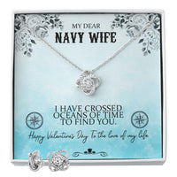 Load image into Gallery viewer, Love knot set for Navy wife
