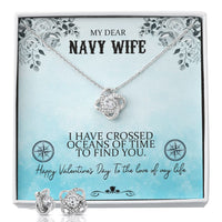 Load image into Gallery viewer, Love knot set for Navy wife
