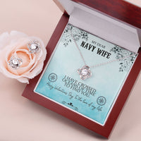 Load image into Gallery viewer, Love knot set for Navy wife
